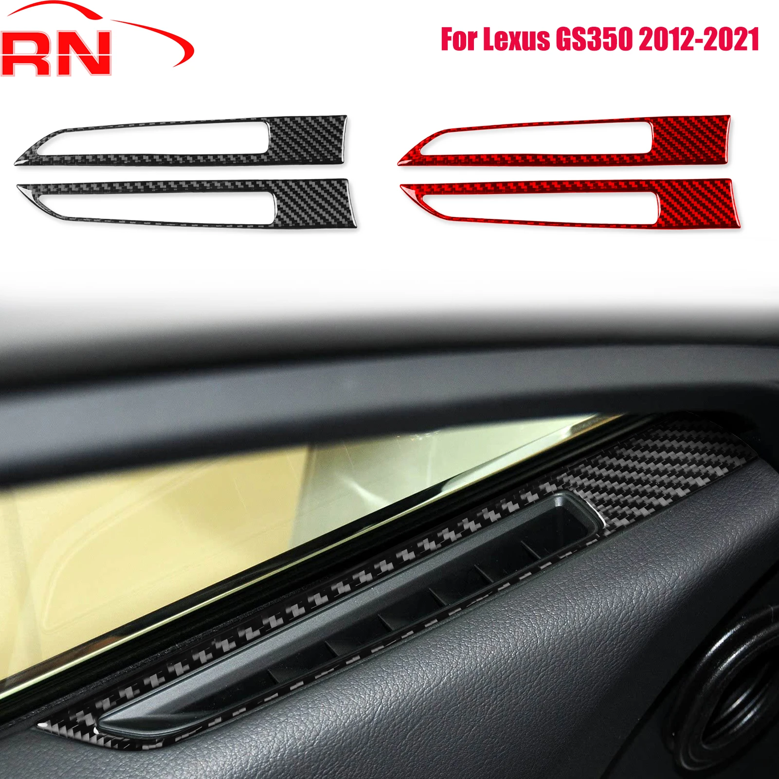 

For Lexus GS350 2012-2021 Modified Forged Carbon Fiber Car Front Door Vent Bezel Interior Trim Accessory Sticker
