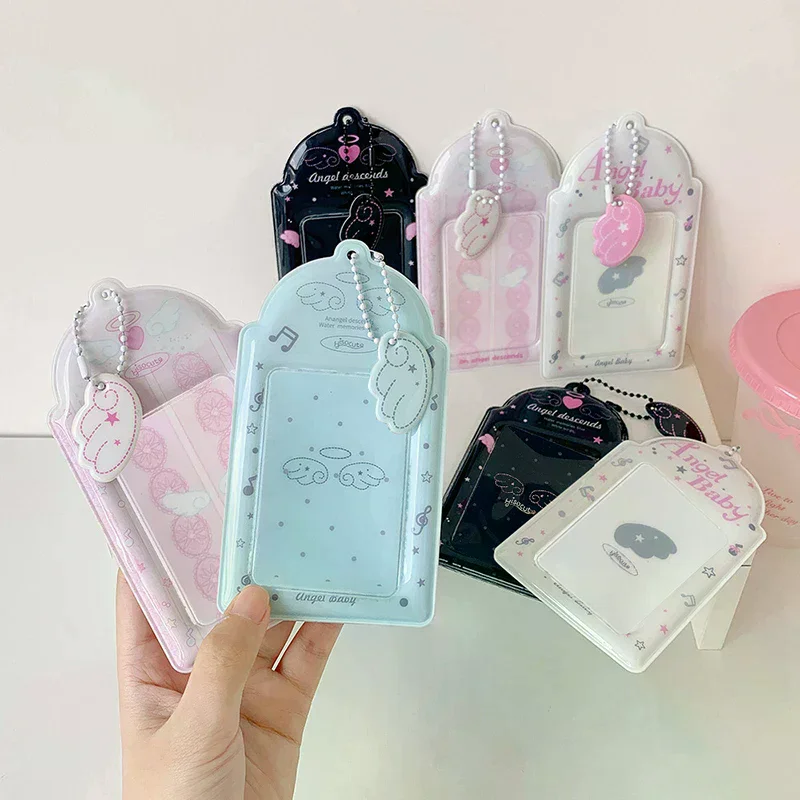 1Pcs Angelic Wings Photocard Sleeve 3in Small Card Pendant Display DIY INS Photo Cover