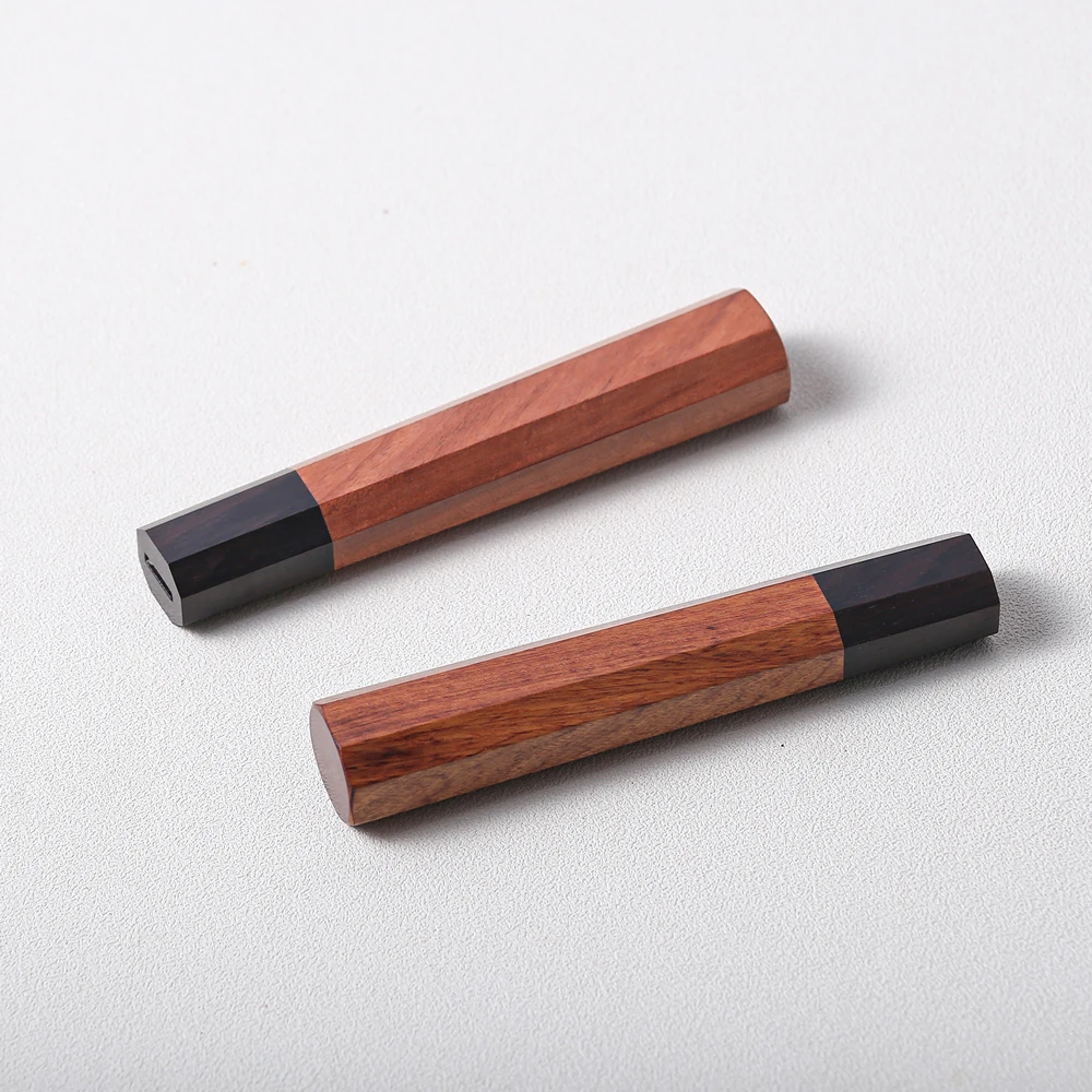 Handmade Chef Knife Octagonal Handle DIY Japanese Kitchen Knives Ebony & Rosewood Natural Wooden Making Details Accessories