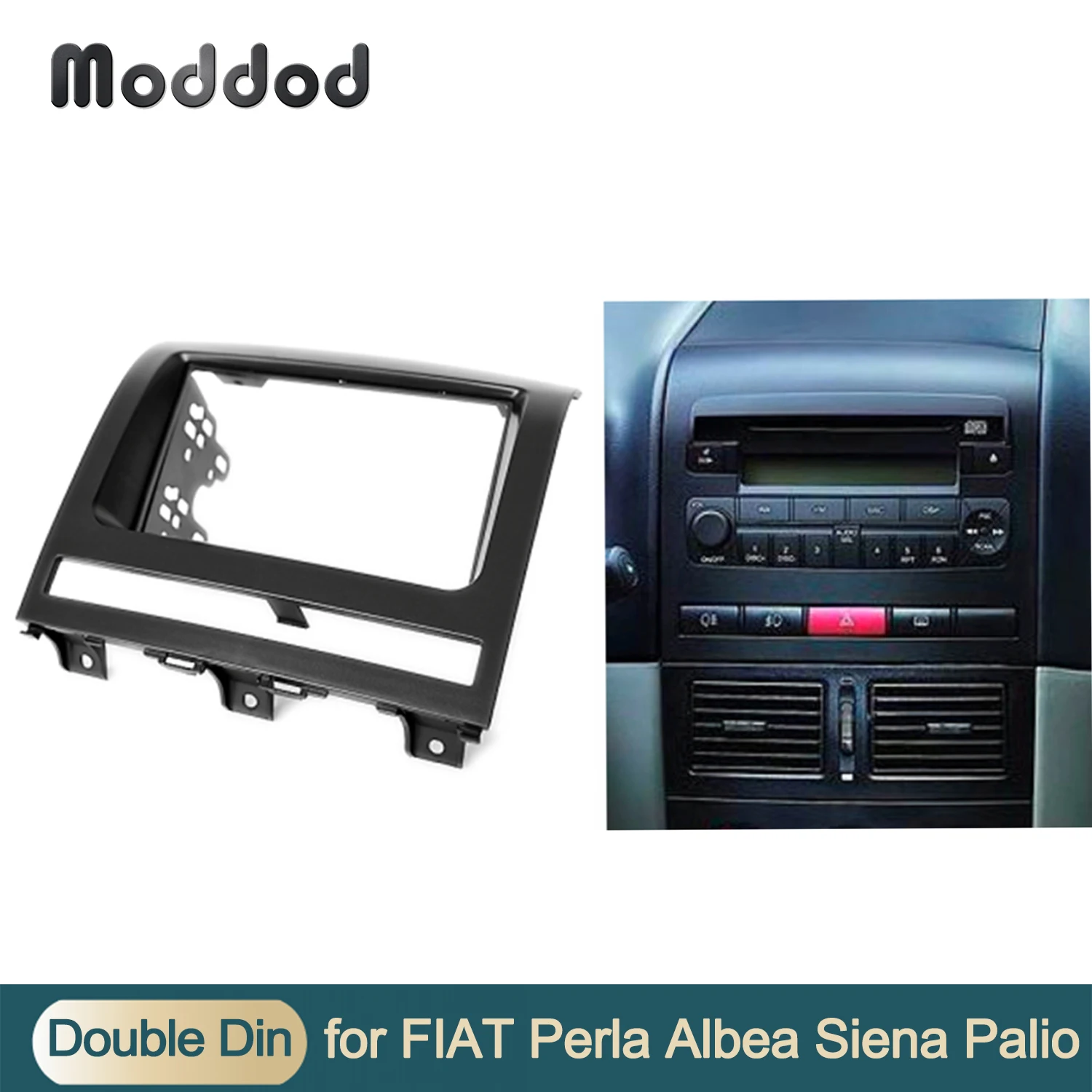 

Double 2 Din Car Radio Fascia for FIAT PERLA 2009 DVD Stereo Panel Dash Mount Installation Trim Kit Dashboard Frame Plate Bezel