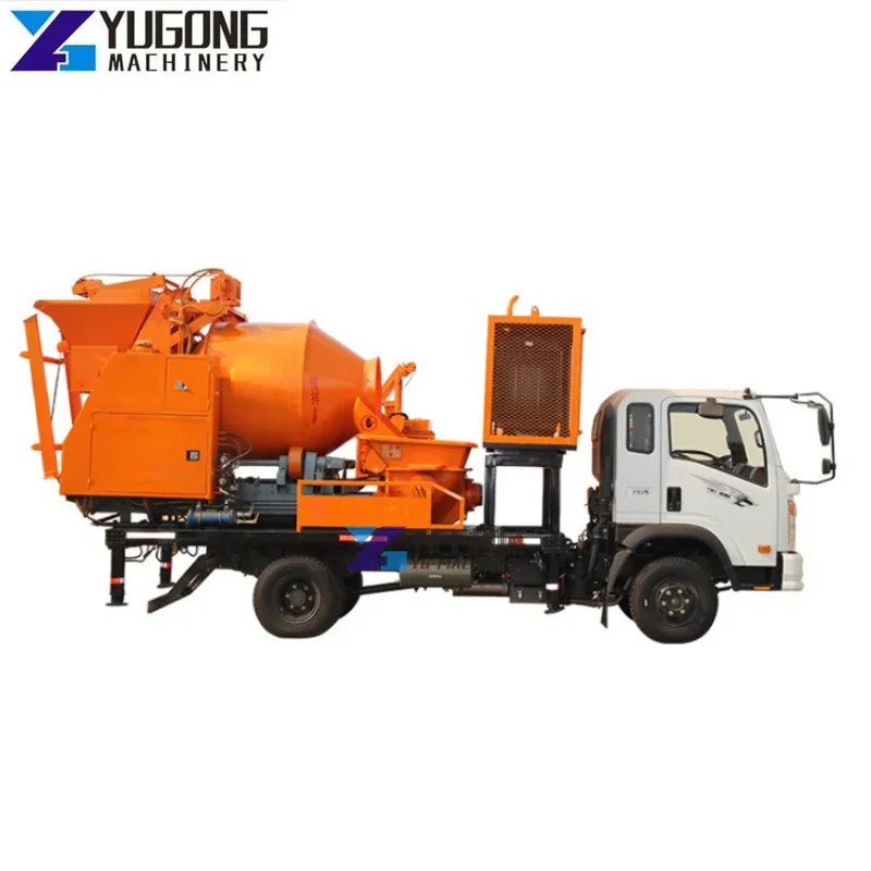 High Quality Concrete Mixer with Concrete Pump Trucks Hydraulic Pump with Trailer Self Loading Concrete Pumping Machine