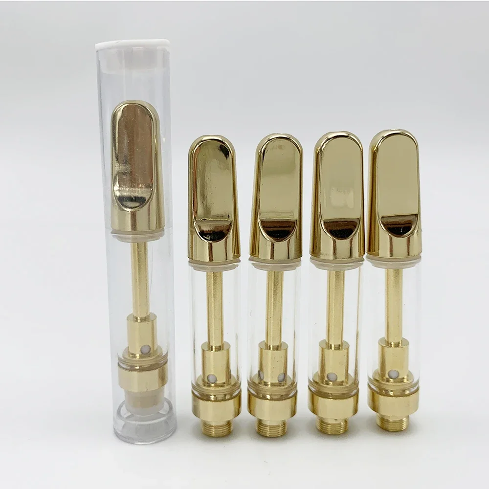 10pcs Empty 510 Ceramic Cartridge 1.0ml Glass Th210 Vape 510 Thread Atomizer for BUD Touch Preheat Thick Oil Tank