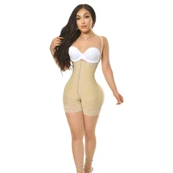 Fajas Colombianas Compression Hook-eyes Body Shaper Post Liposuction Slimming Waist Trainer Flatten Abdomen Shapewear