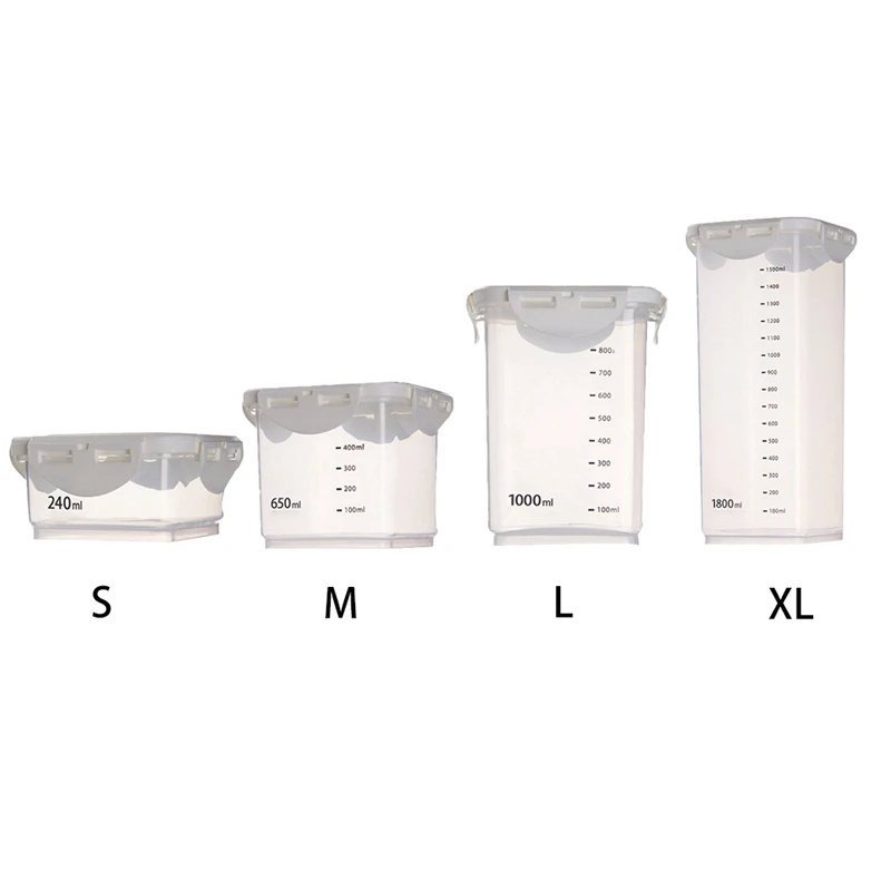 Plastic Storage Jars with Airtight Lid Food Storage Containers for Pantry Organization and Storage for Cereal Flour Sugar