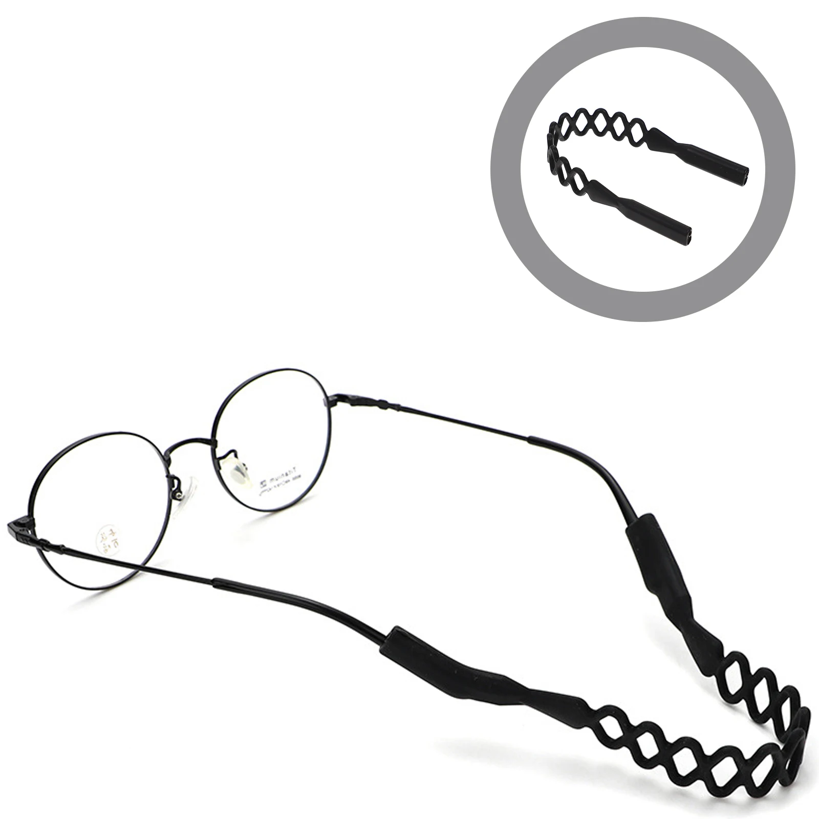 

6pcs Reusable Glasses Holder Eyeglass Fixing Rope Anti-Slip Glasses Strap Durable Solid Color For Myopia Reading Sunglasses