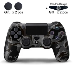 DATA FROG Soft Silicone Case For PS4 Controller Camo Protection Skin For Sony PS4 Pro Slim Gamepad Thumb Grips Joystick Caps