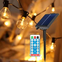 Solar G40 Outdoor String Lights with Remote Controls LED Shatterproof Globe Bulb IP65 Waterproof Patio Light for Garden Decor - Image 6