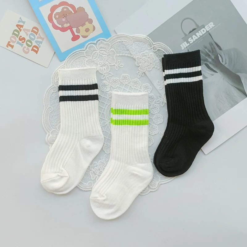 

Boys and Girls' Sports Socks White Children's Mid Tube Socks Baby Primary School Students' Cotton Socks Four Seasons