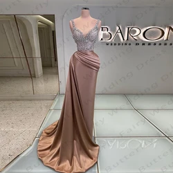 Vestidos De Noche De sirena con cuentas De encaje para mujer, vestidos italianos con tirantes finos para el hombro, vestidos De princesa para baile De graduación, fiesta Formal