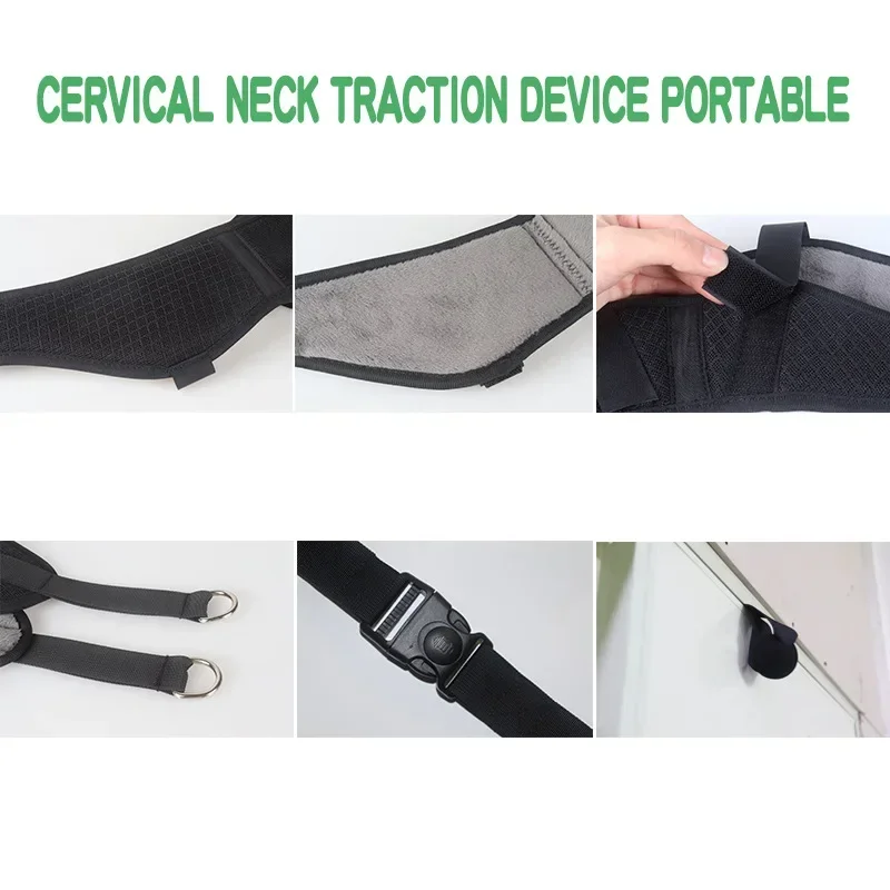 Cervical Spine Traction Belt For Home Use Neck Hanging Necks Stretching Immobilizer Convenient Door Suspension Necks Protections