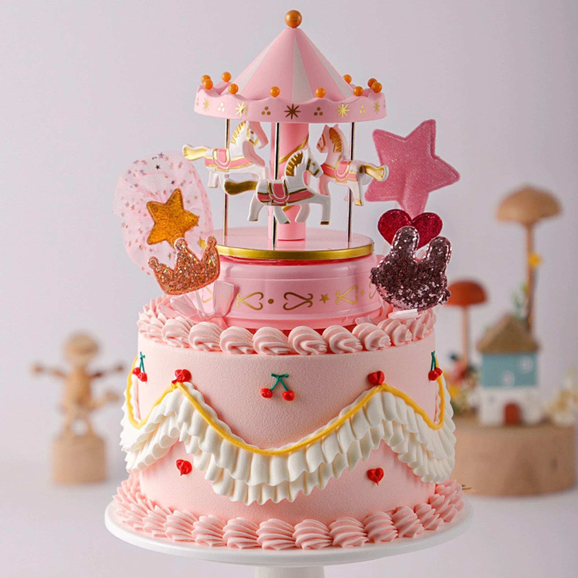 diaper cake for girls pink and gold
