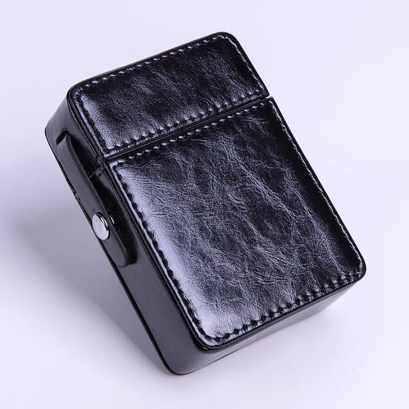 Men\'s Lighters Regular Rough Cigarette Case Vintage Lighter Bag Cigarette Accessories