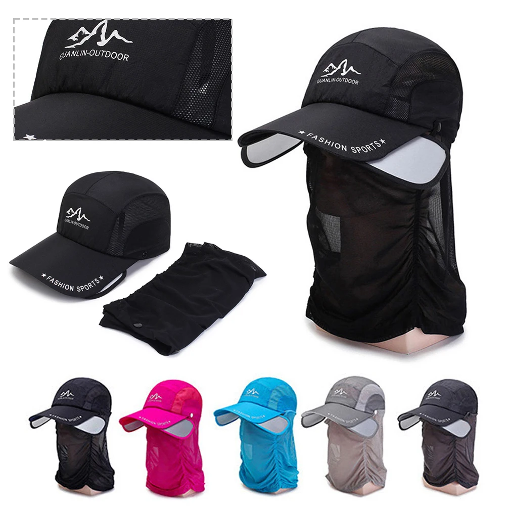 Face Shading Hat With Face Cover Anti UV Comfortable Sun Hat For Beach Traveling Sun Cap Beach Accessories Bucket Summer Hat