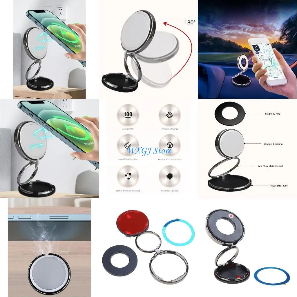 

37JE Phone Holder for All Cellphones Hands Magnet Mount Folding