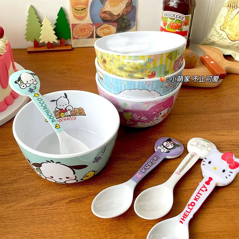 

Kawaii Sanrio Spoon Hello Kitty Anime Cute Creative Kuromi Children Soup Spoons Children School Cutlery Supplies Baby Wholesale