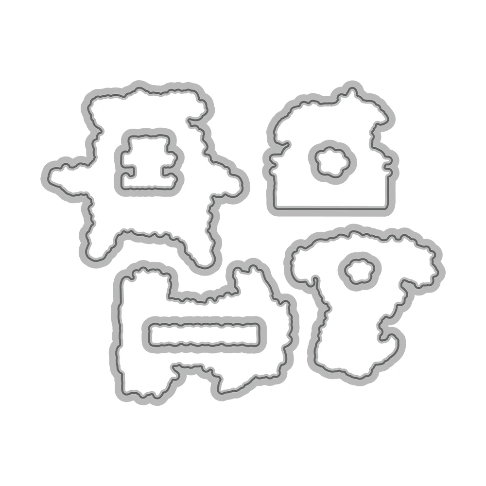 Mangocraft Paws And Funny Pet Dogs Cutting Dies Clear Stamp DIY Scrapbooking Metal Dies Silicone Stamp For Cards Albums Crafts