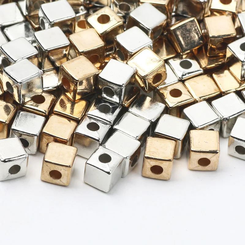 200pcs 3/4/5mm CCB Square Beads Acrylic Loose Spacer Beads For Jewelry Making Handmade Diy Bracelet Necklace Accessories