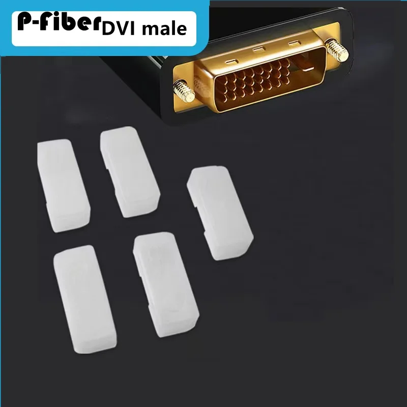 DVI male dust plug 500pcs for laptop TV cable universal protective cover dustproof cap P-fiber