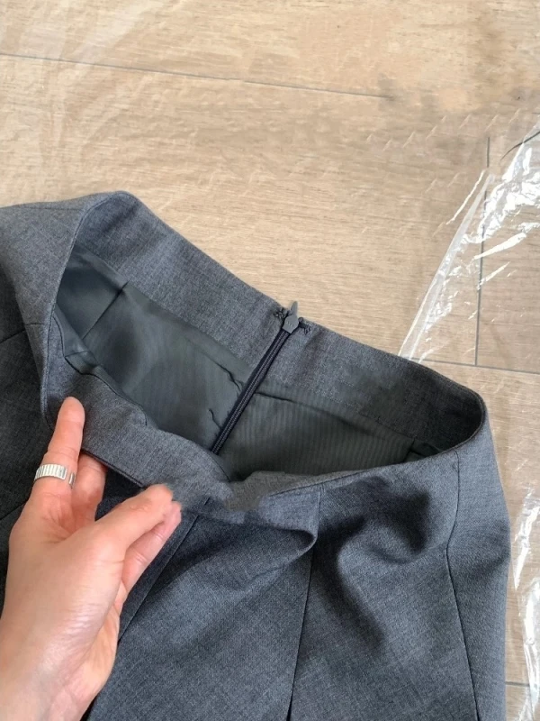 달콤하고 매콤한 슬레 여성용 하이웨이스트 A라인 스커트, 주름과 레이스 밑단이 있는 여름용 슬리밍 및 라이트프루프 스커트