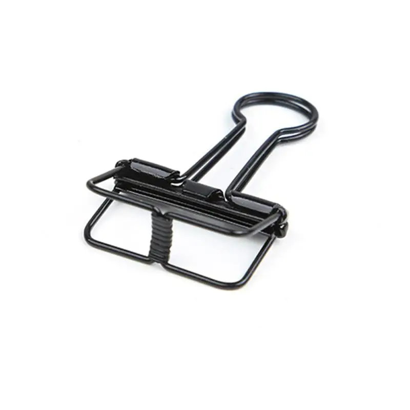 คลิปโครงกระดูกโลหะแข็งแรงและทนทานคลิปหนีบกระดาษยืดหยุ่นได้ดีรวมคลิปเล็ก5อันคลิปกลวงสำหรับสำนักงานโลหะ CLI