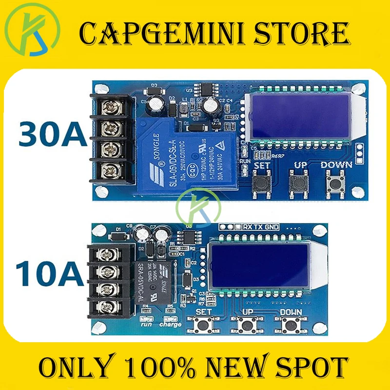 6-60v 30A 10A Lead-acid Solar Battery Charge Controller Protection Board Charger Time Switch 12v 24v 36v 48v Battery Capacity