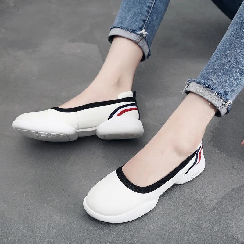 Mntrerm primavera confortevole fondo piatto 2023 nuove scarpe da madre scarpe Casual da donna con suola morbida in pelle di mucca scarpe funzionali