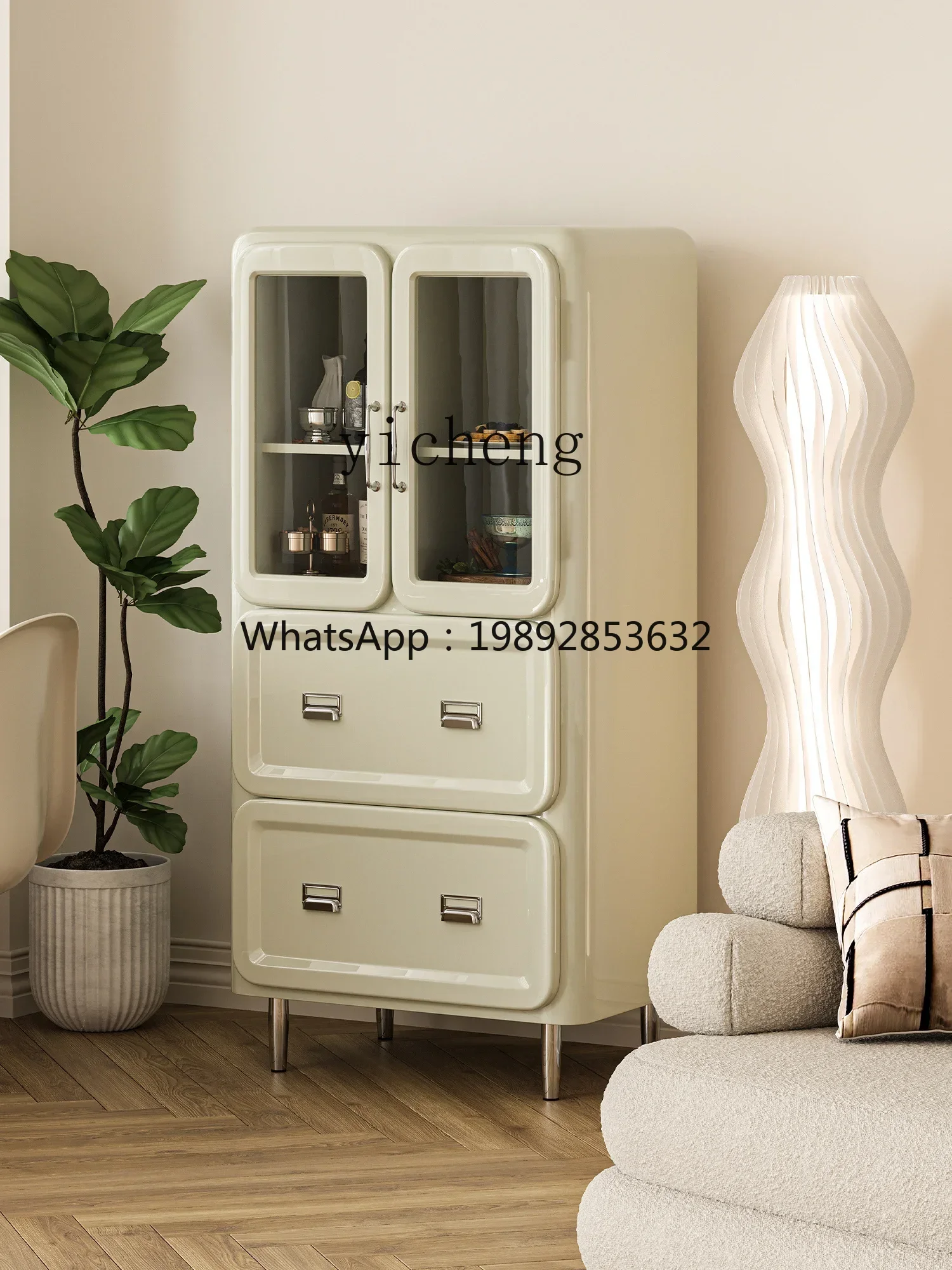 AA الرجعية خزانة عمودية الزاوية غرفة نوم المنزل خزانة عرض زجاجية خزانة غرفة المعيشة #4