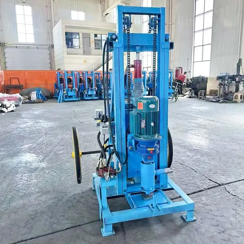 

Индивидуальная гидравлическая электрическая буровая установка для водяных скважин глубиной 150 м, легкая мини-буровая установка для домашних проектов бурения скважин