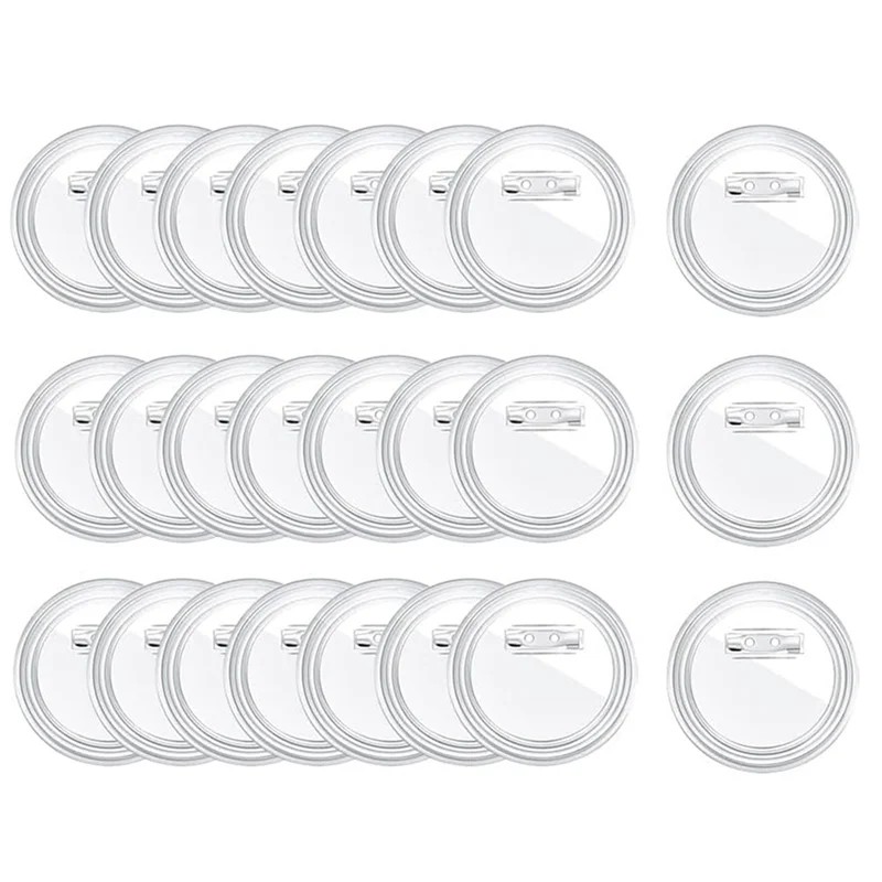 

T98C-3-дюймовые акриловые булавки для пуговиц, прозрачные пластиковые значки для пуговиц, булавка для рукоделия, пустые булавки, булавка для фотографий, 50 шт. в упаковке