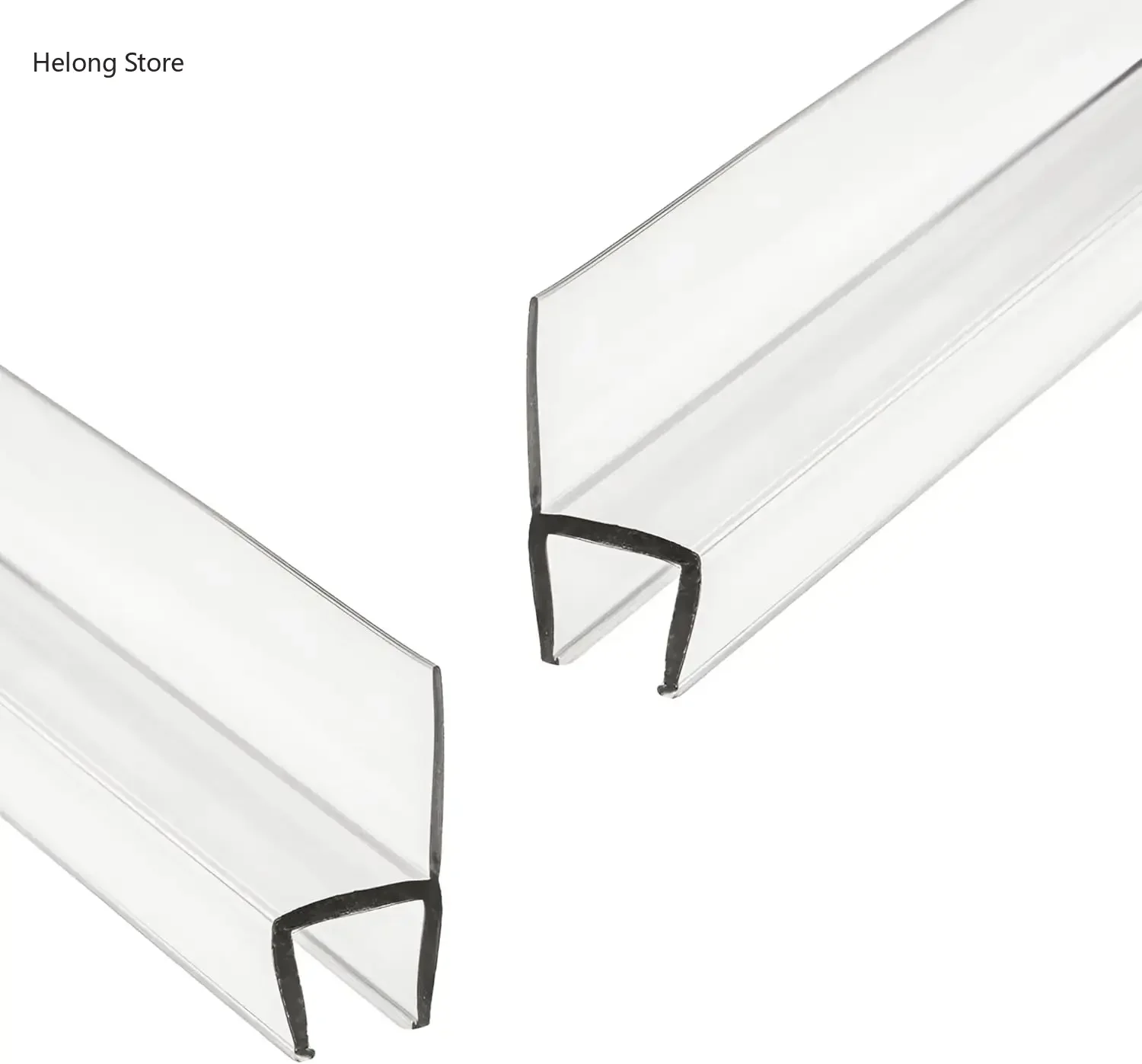 

KC Hardware 85 Inch Frameless Shower Door Side Seal Strip H-Type Glass Shower Door Seal Strip (180 Degree) for 1/2 Inch(10-12mm)