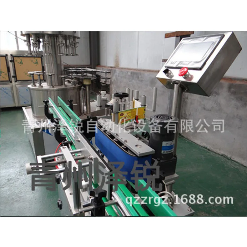 توريد آلة وضع العلامات الأوتوماتيكية لزيت الطعام Baijiu للنبيذ ذاتية اللصق، آلة وضع العلامات الأوتوماتيكية على الوجهين