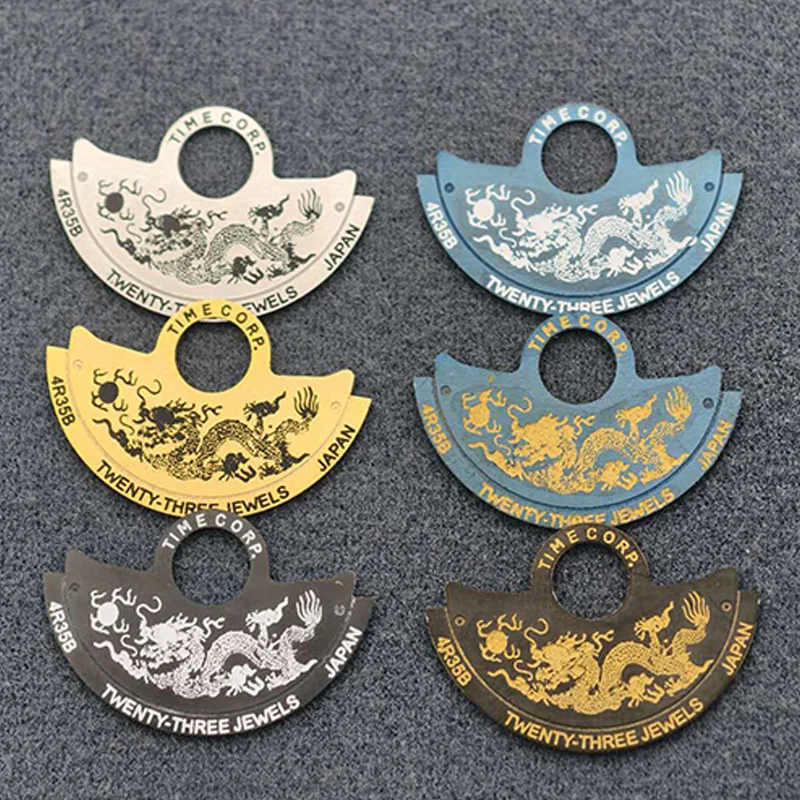 

NH35 Movement Chinese Dragon Hammer Rotor Patch Fits 7S26 7S36 NH34 NH35 NH36 NH38 NH39 4R 6R Movement SKX007 Watch Refit Parts