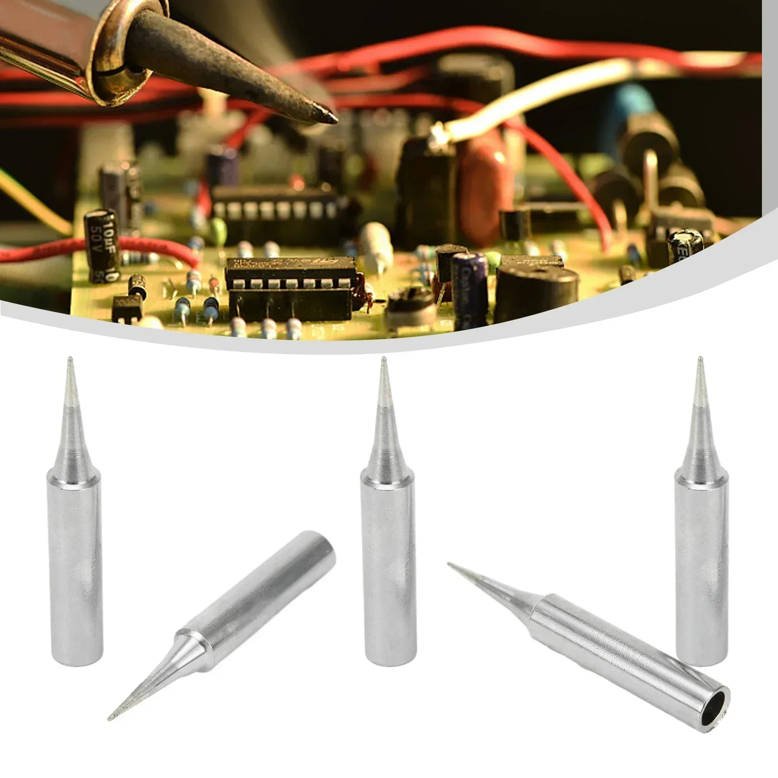 5pcs 900M-T Pure Copper Soldering Iron Tips Lead-Free Welding Tips Head Solder Tools Soldering Tools IS/I/B/K/SK/2.4D/3.2D/1C/2C