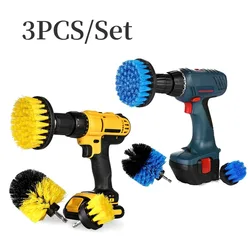 Electric Scrubber Brush Drill Brush Kit Plastic Round Cleaning For Carpet Glass Car Tires Nylon Brushes