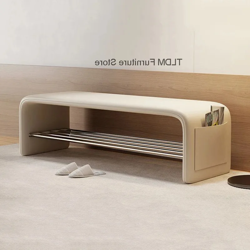 Mueble de entrada de metal con espacio de almacenamiento, estante para guardar zapatos, banco de diseño, estante para zapatos, mueble moderno para sala de estar, muebles de entrada.