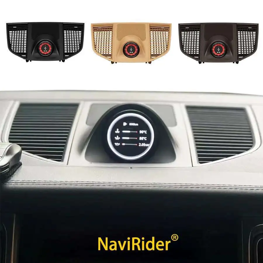 New Upgrade LCD Car Stopwatch For Porsche macan 2014-2021 Interior Dashboard Central Clock Compass Time Electronic Meter