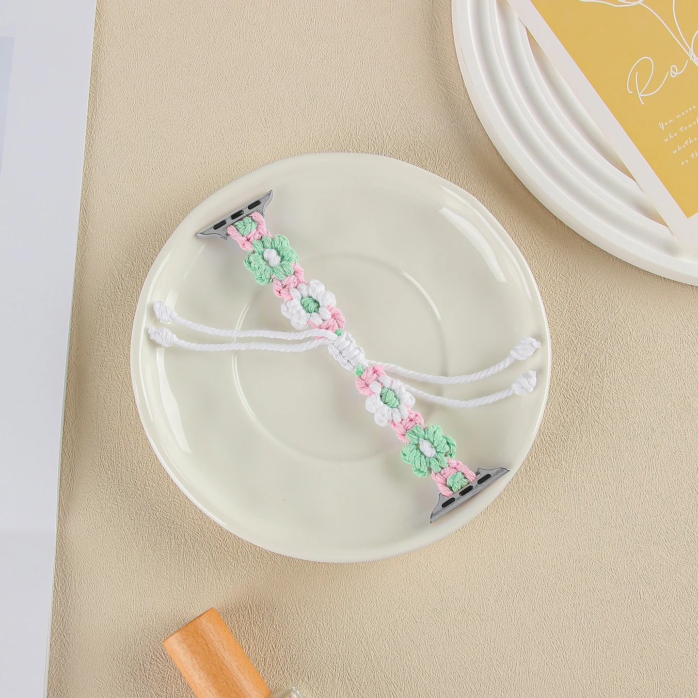 حبل مضفر ممتاز لساعة أبل للنساء 10/9/8/7/6/5/4/3/ 38 مم 40 مم 41 مم 42 مم 44 مم 45 مم 46 مم