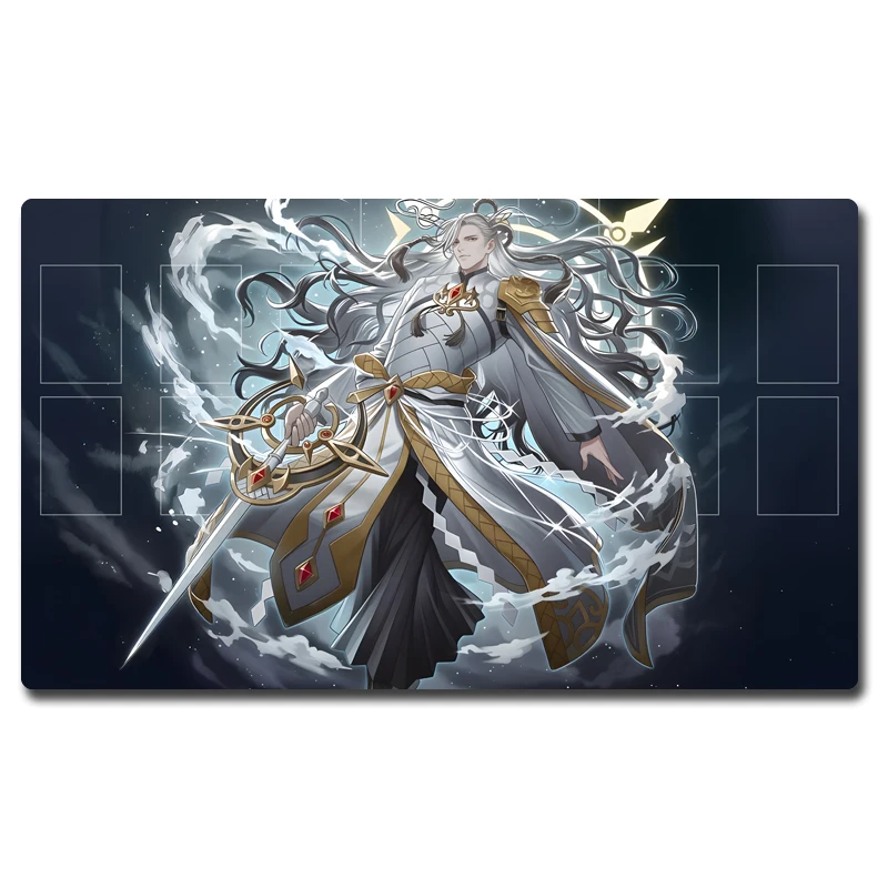 Yugioh Mitsurugi no Mikoto, Aramasa Play Mat Yu-Gi-Oh! TCG OCG Trading Card Games Mat Duel Plate Rubber Card Mat Mouse Pad