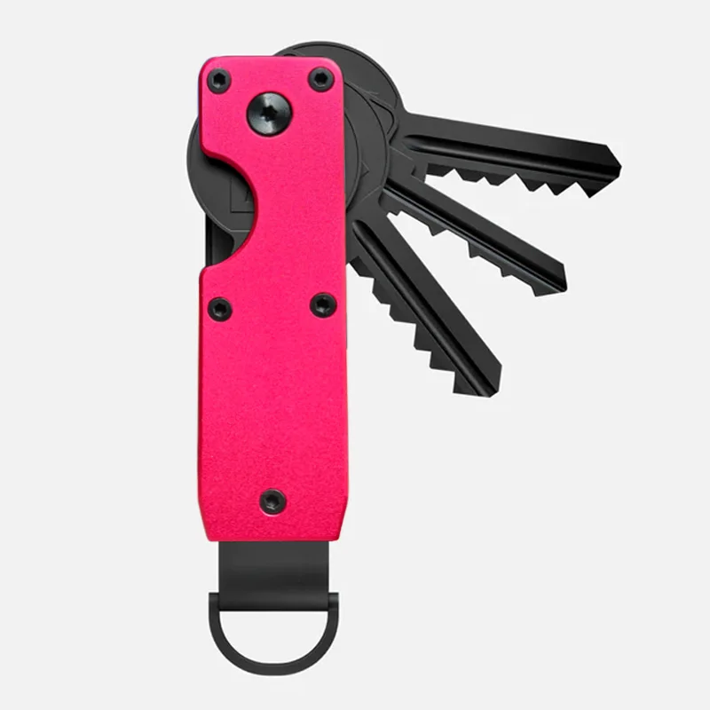 NONE Schlüssel-Organizer, kompakter Halter, Metall-Schlüsselanhänger, minimalistischer Schlüsseletui-Halter für Schlüsselanhänger, sichert 2–6 Schlüssel 7