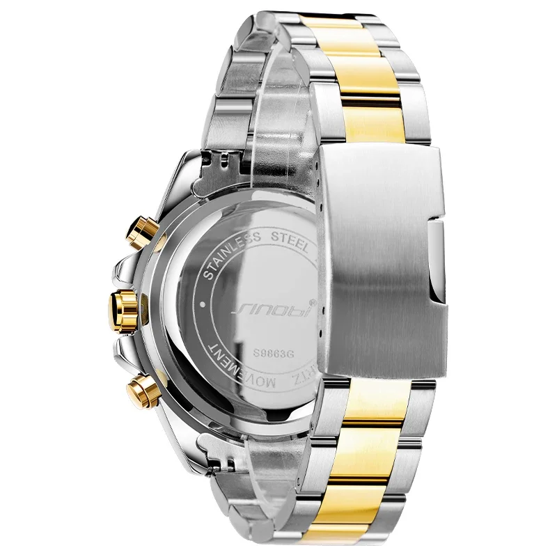 ساعات رجالية فاخرة مقاومة للماء كوارتز Timekeepers ساعات ذات علامة تجارية أنيقة للرجال ساعات متانة من الفولاذ المقاوم للصدأ