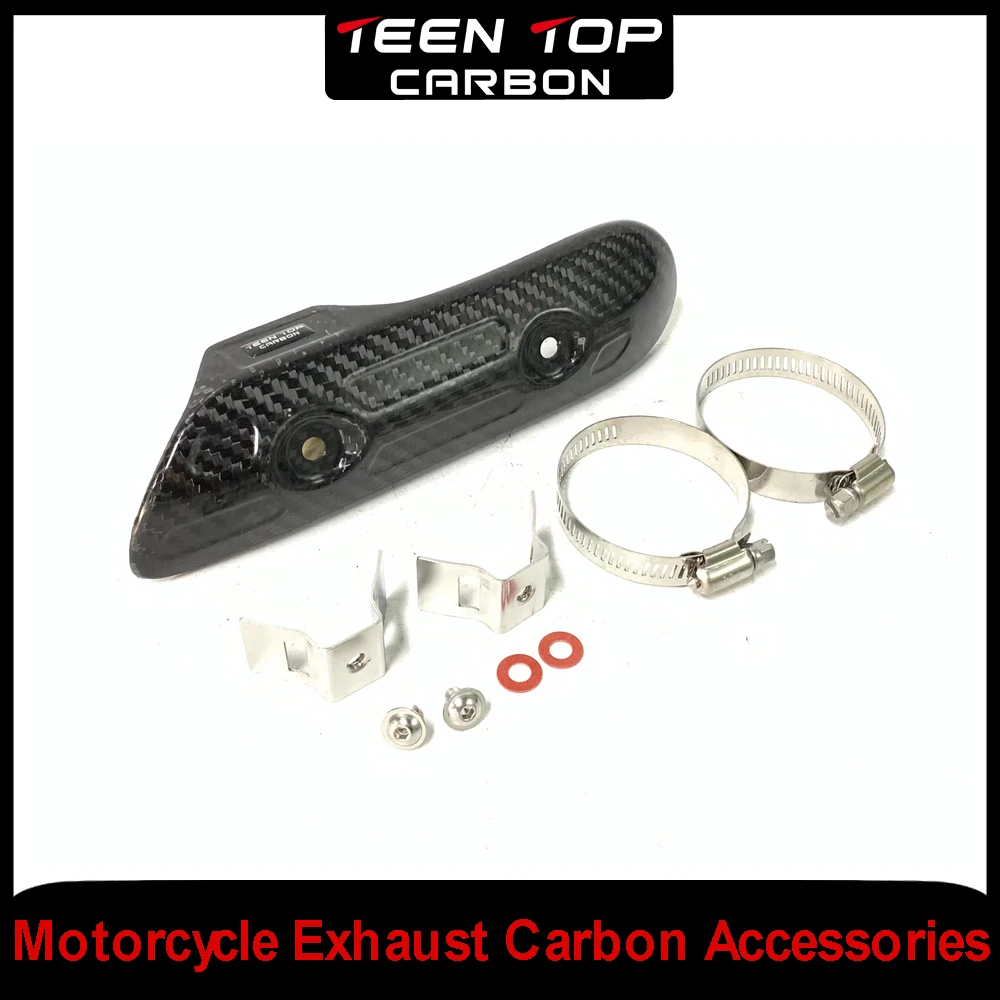 

Motorcycle Exhaust Pipe Real Carbon Fiber Protector Heat Shield Cover Guard Anti-scalding Cover For KTM Husqvarna GASGAS