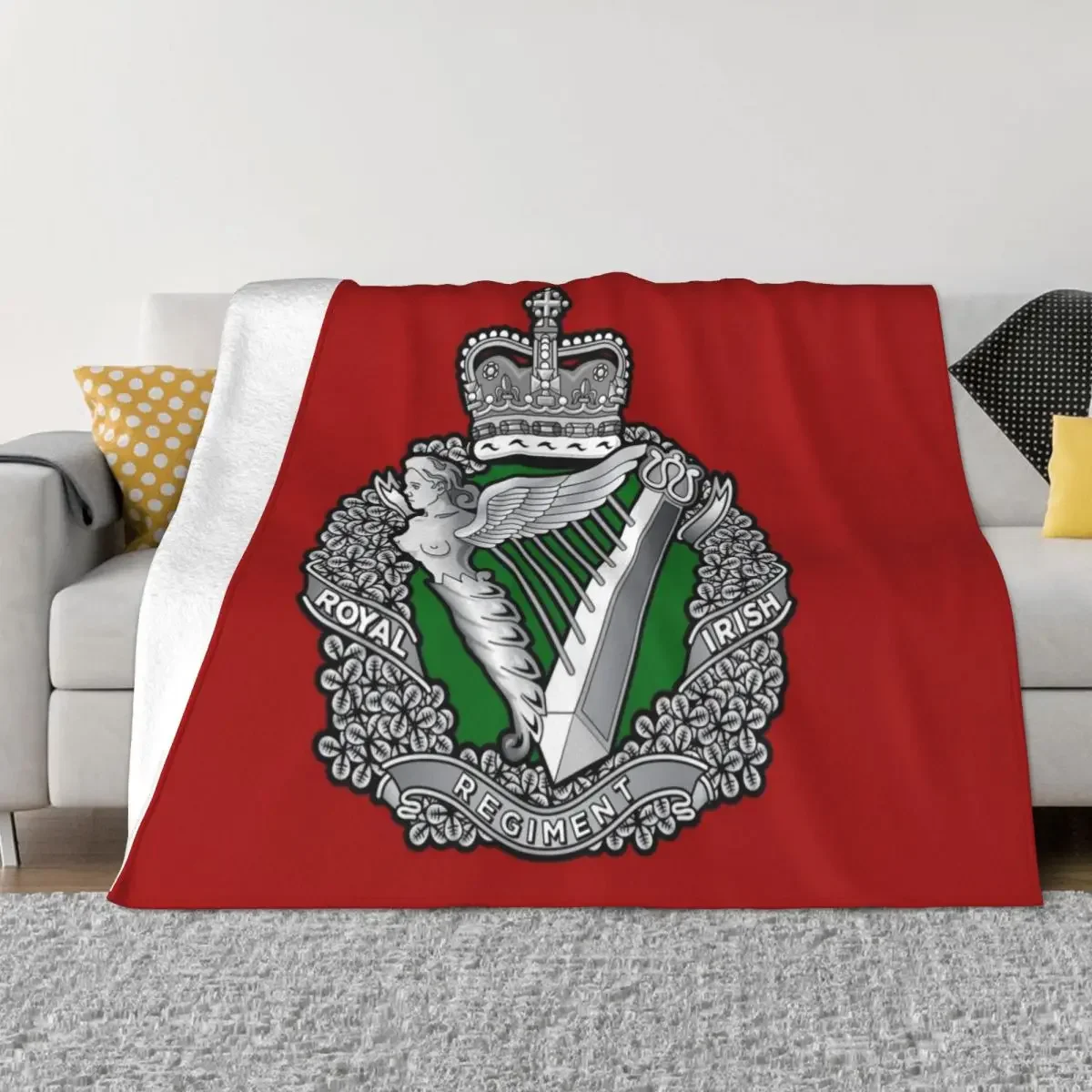 

ROYAL IRISH REGIMENT Throw Blanket cosplay anime Plaid on the sofa Hairy Blankets