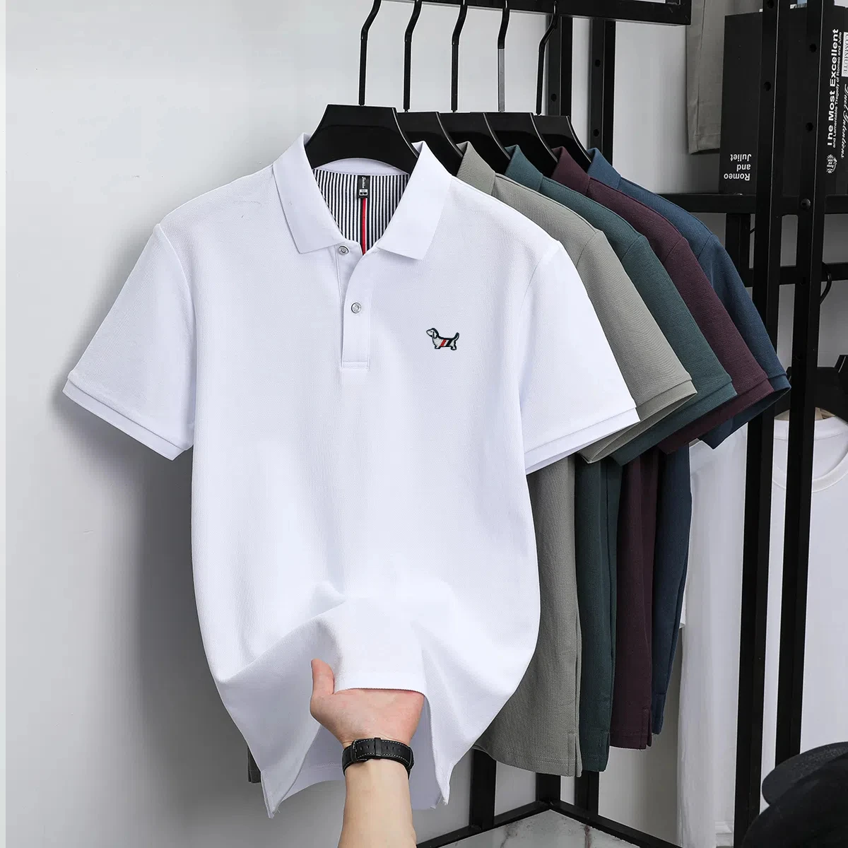 High-end 100% Cotton Short Sleeve Polo Shirt Men's Summer Luxury Brand Breathable Paul T-shirt Exquisite Embroidery Casual Top image 6