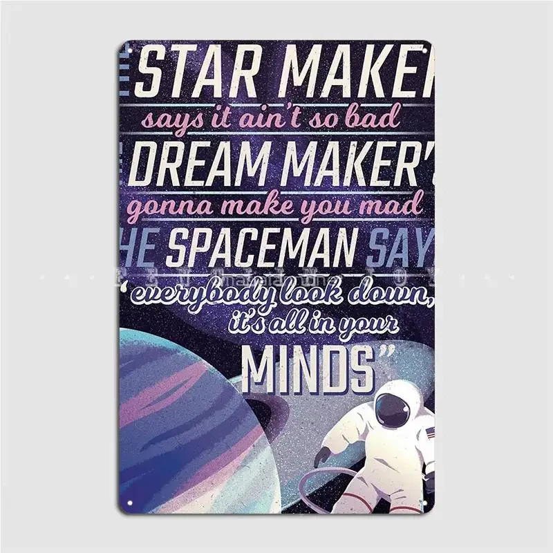 Spaceman- The Killers Metal Sign Pub Club Bar Retro Wall Decor Tin Sign Poster