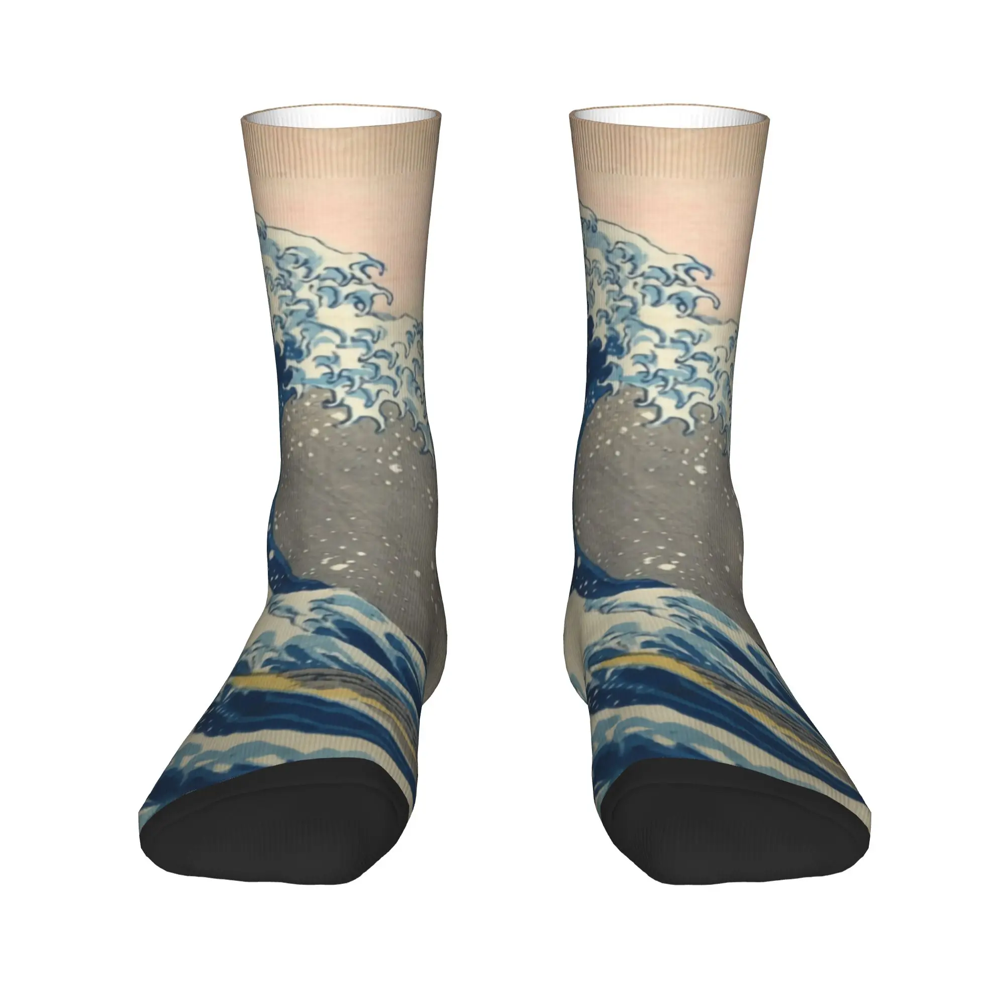 

Under The Great Wave Off Kanagawa Katsushika Hokusai Мужские носки для экипажа Унисекс Модные женские носки с 3D принтом