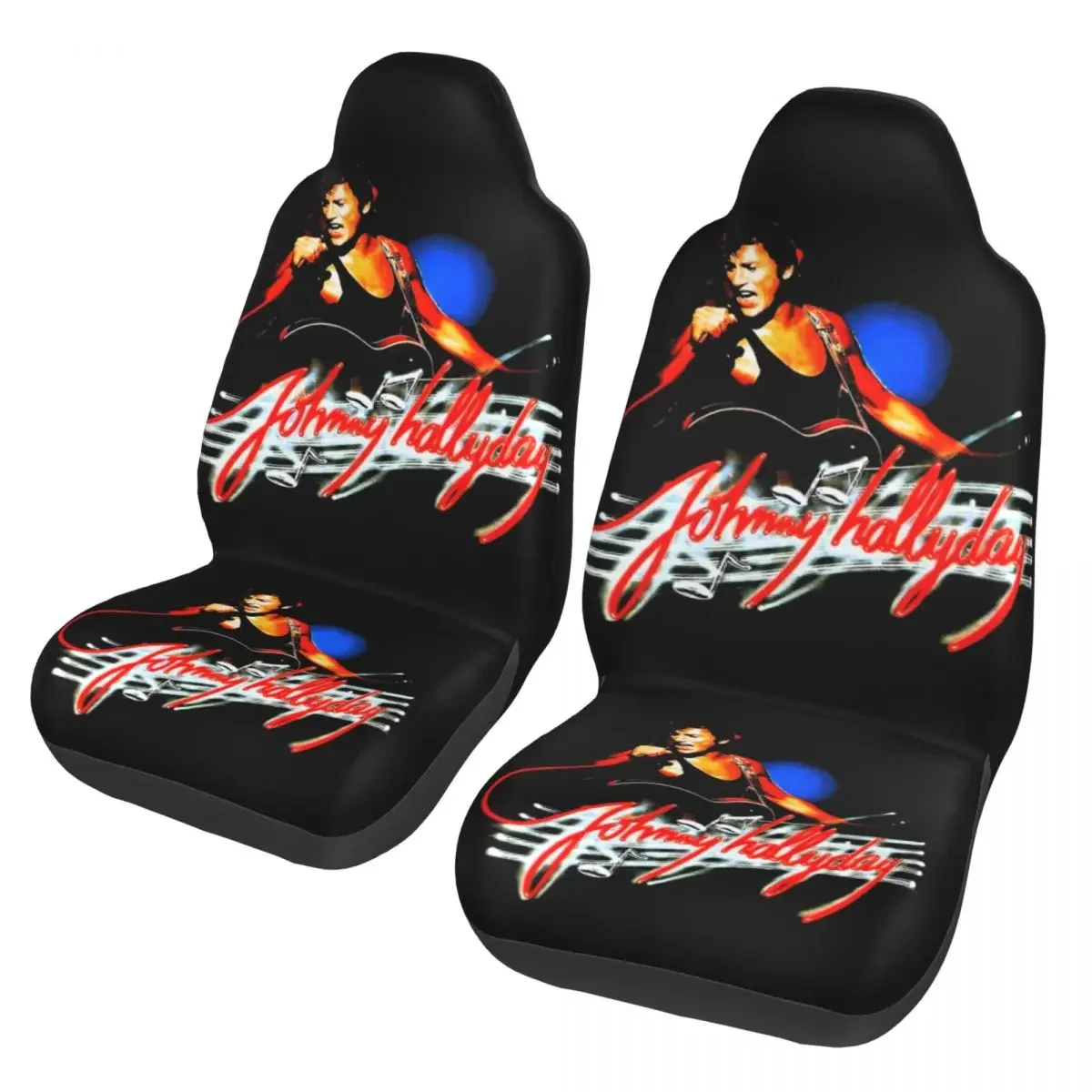 Johnny Hallyday Universal Car Seat Cover Auto Interior Travel Rock Music Auto Seat Cover Fabric Fishing