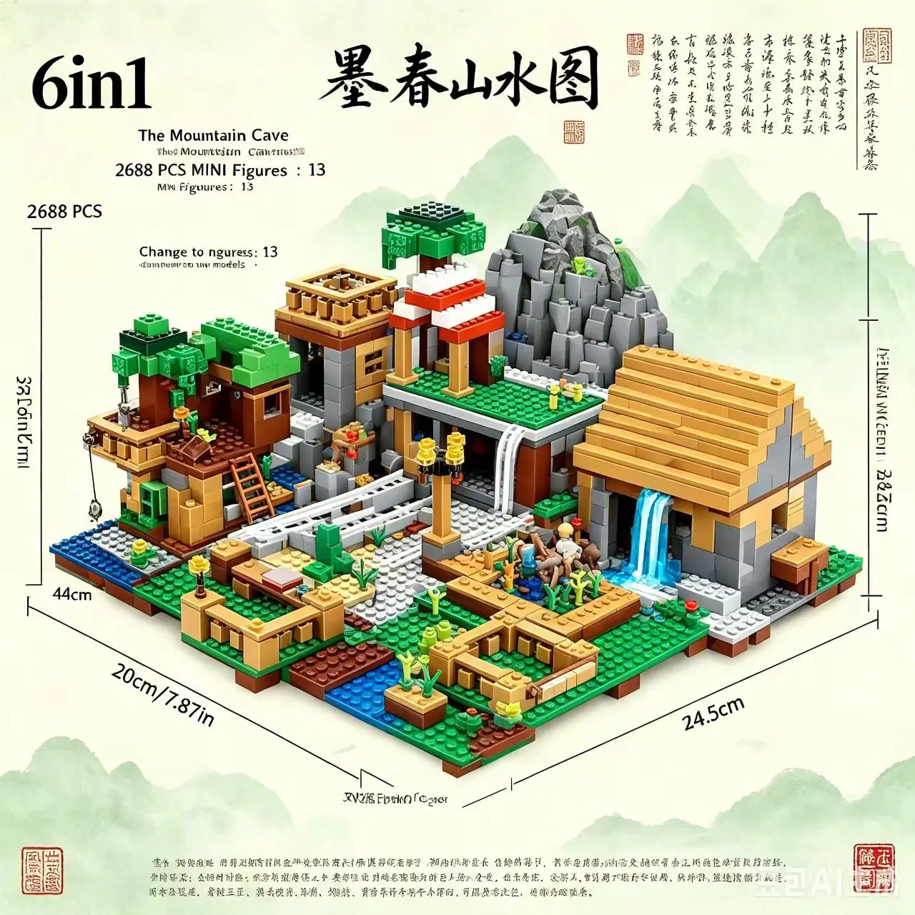 The Mountain Cave Elevator Village Tree House 76010 Puzzle game Building Block with Figures Bricks Set Gifts Toys