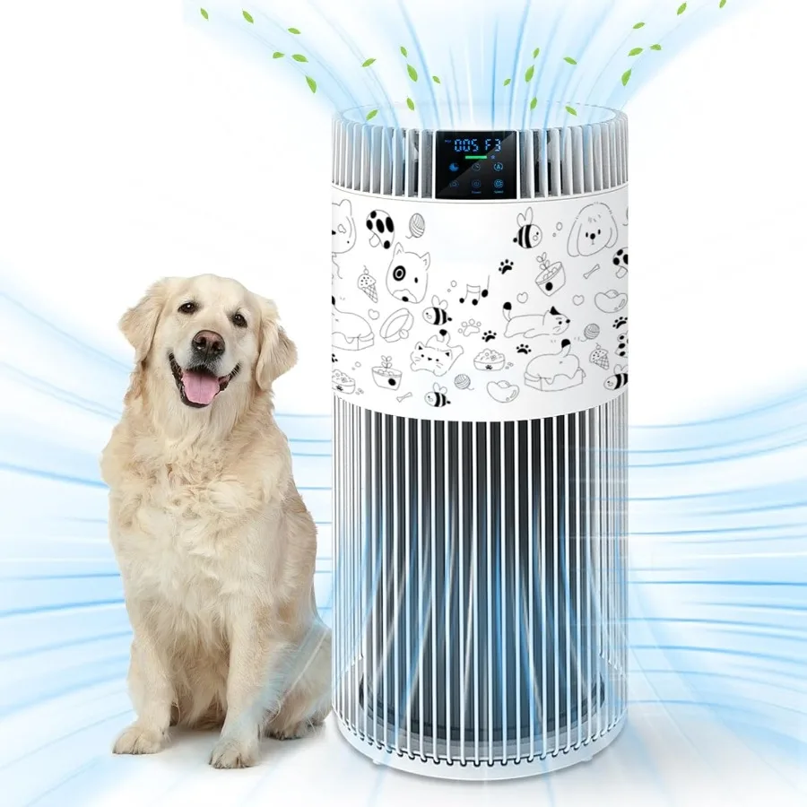 

Air Purifier for Home Large Room up to 2500 Ft with Washable Filters and PM2.5 Sensor Ideal for Bedrooms and Pet-Friendly Envir