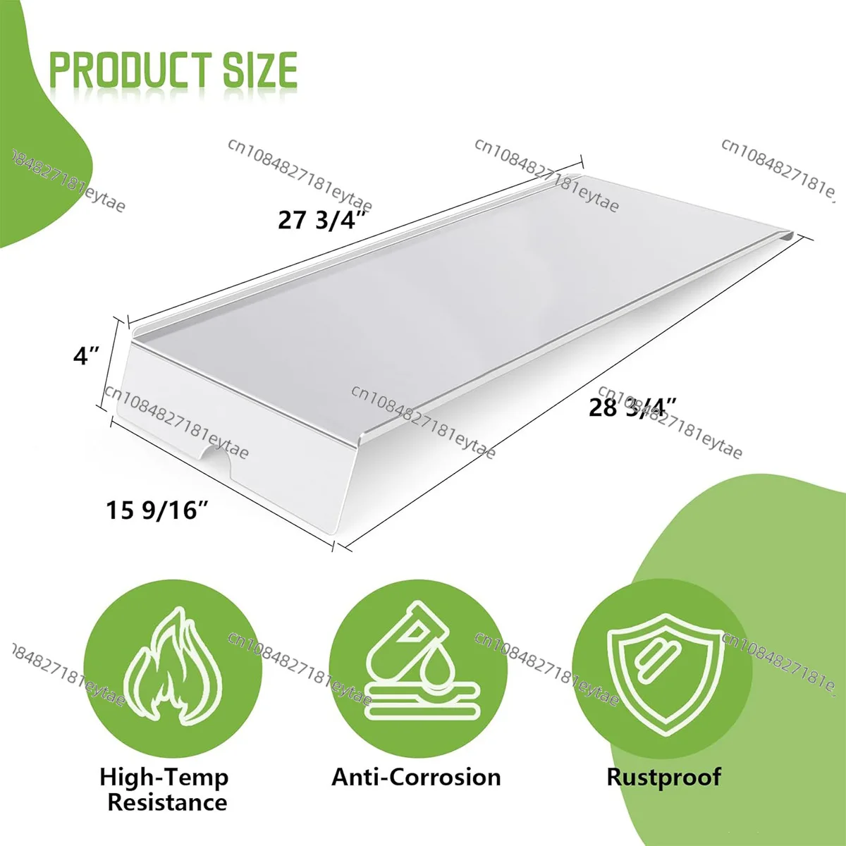 

Stainless Steel Drip Tray Heat Deflector for Pro 780 Pellet Smoker Grill Replacement Part