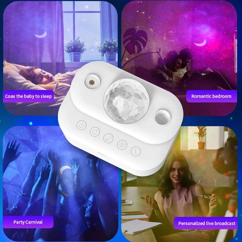 Moon Starry Sky โปรเจคเตอร์ 2a แฟชั่นคุณภาพสูงปรับ Soft Light Sleep Instrument Ambient Light 7 w Night Light หมุน